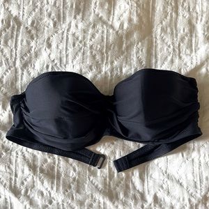 J Crew twist-front bandeau bikini top a navy - 34C